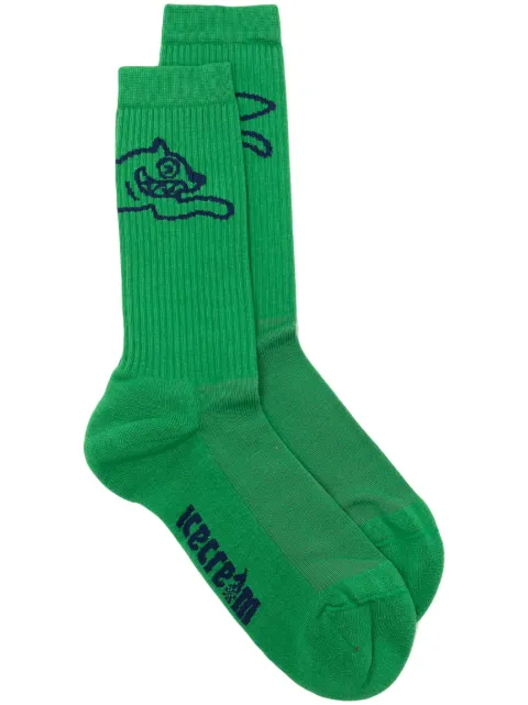 ICECREAM intarsia-knit logo socks