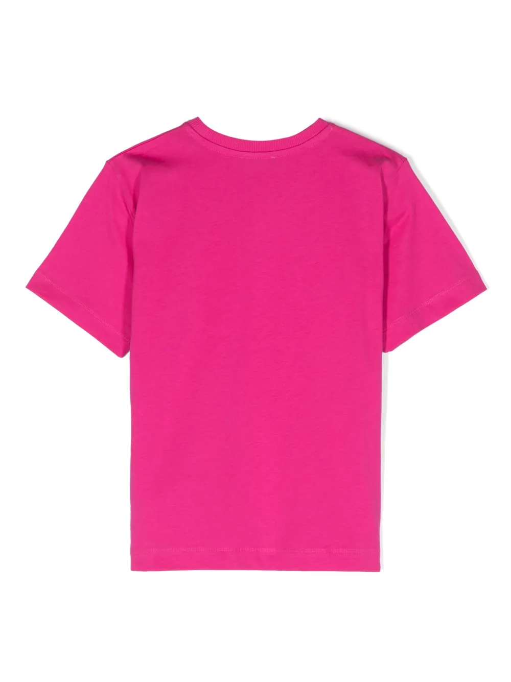 Shop Moschino Logo-embroidered Cotton T-shirt In Pink