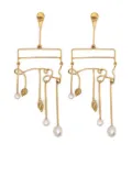 Aurelie Bidermann Sirocco freshwater pearl-embellished earrings - Gold
