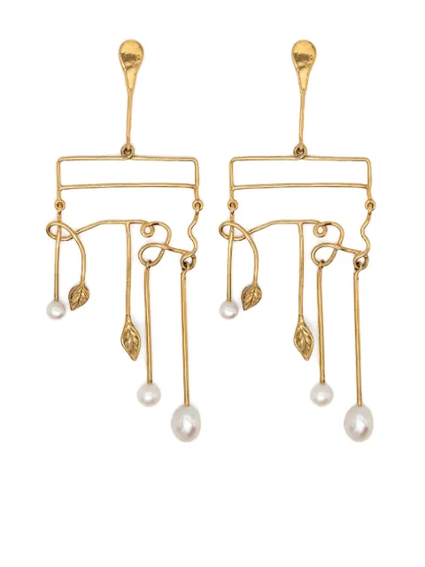 Aurelie Bidermann Sirocco freshwater pearl-embellished earrings
