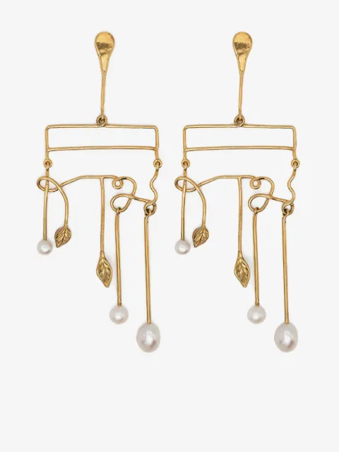 Aurelie Bidermann Sirocco freshwater pearl-embellished earrings
