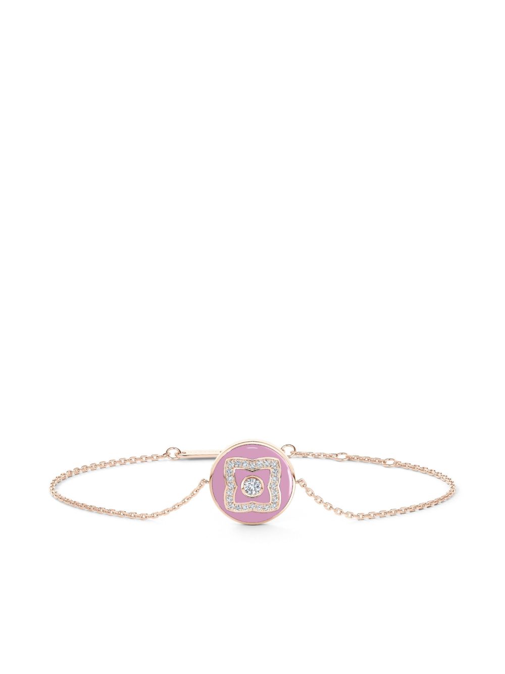 De Beers Jewellers 18kt rose gold Enchanted Lotus diamond bracelet - Pink