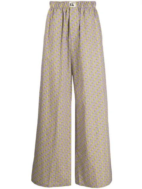 Natasha Zinko graphic-print cotton track pants