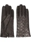 Calvin Klein Re-Lock logo-embossed leather gloves - Black