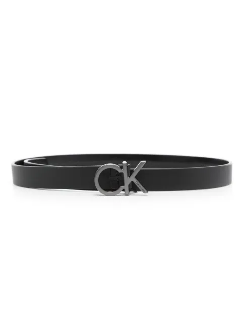 Calvin Klein Re-lo logo-buckle leather belt