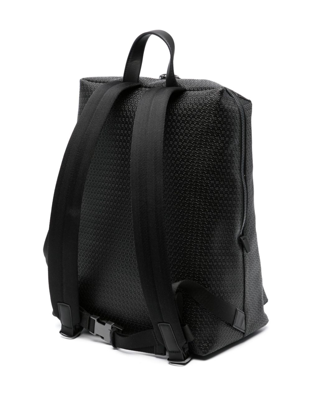 Shop Calvin Klein Minimalism Logo-plaque Backpack In Black