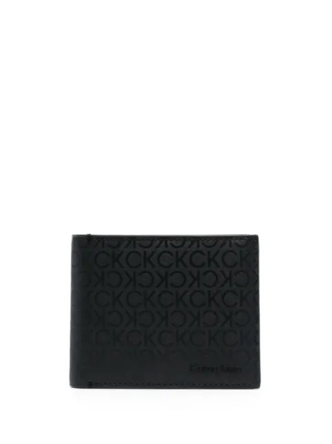 Calvin Klein bi-fold monogram-print wallet