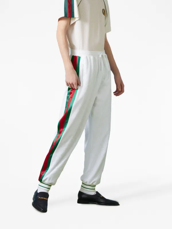 GG cotton terry cloth jogging pants in white