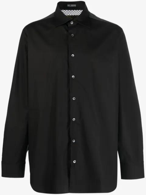 Raf Simons langærmet skjorte med logomærke