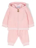 Moschino Kids embossed-logo terry-cloth tracksuit - Pink