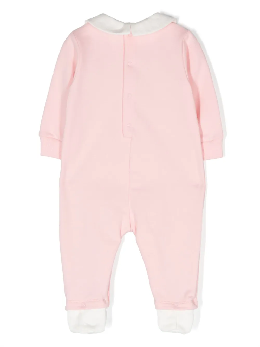 Shop Moschino Teddy Bear-embroidered Stretch-cotton Body In Pink