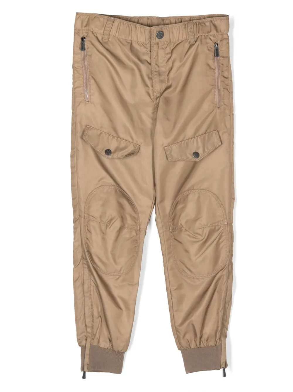 Moschino Kids pantalon fuselé à poches cargo - Marron