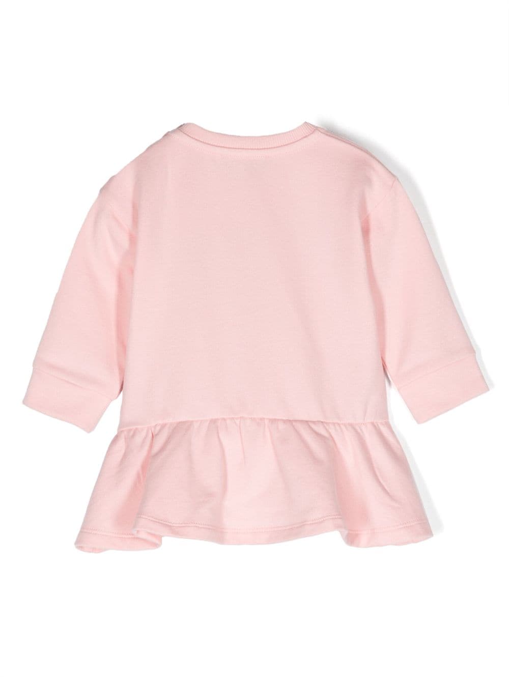 Shop Moschino Teddy-print Ruffle Dress In Pink