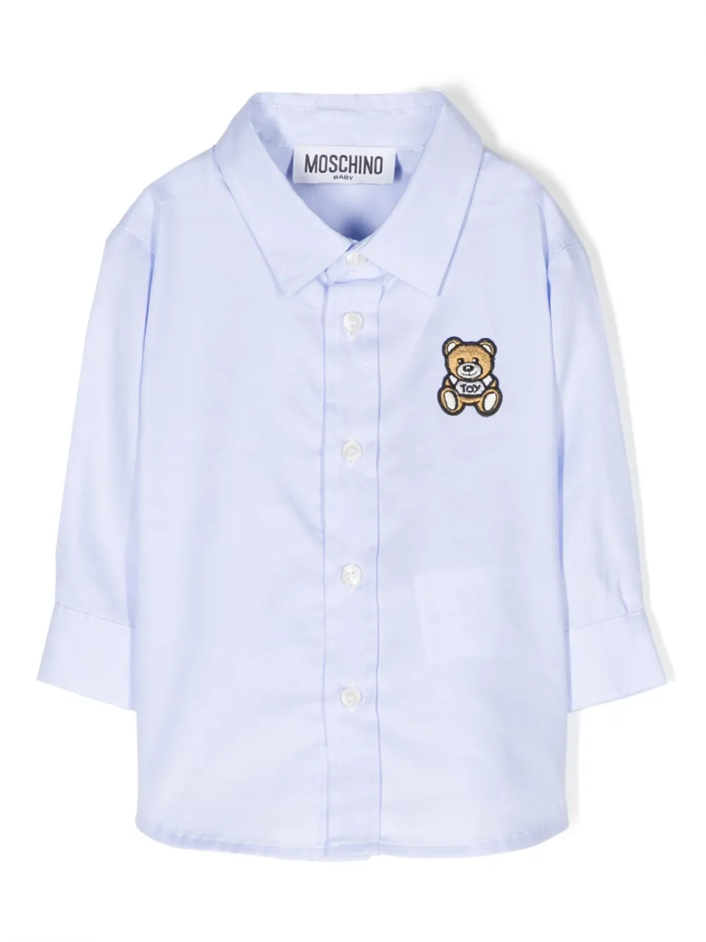 Moschino Kids Camicia Con Motivo Teddy Bear Blu FARFETCH IT