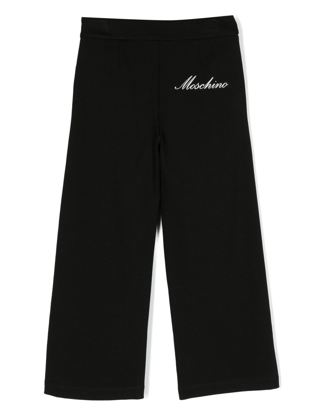 Image 2 of Moschino Kids logo-print straight-leg trousers