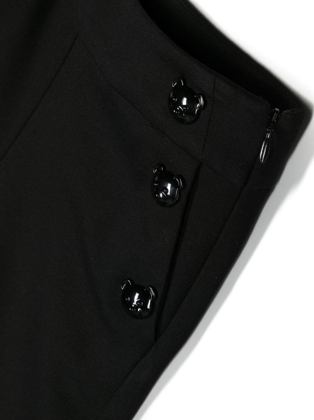 Shop Moschino Logo-print Straight-leg Trousers In Black