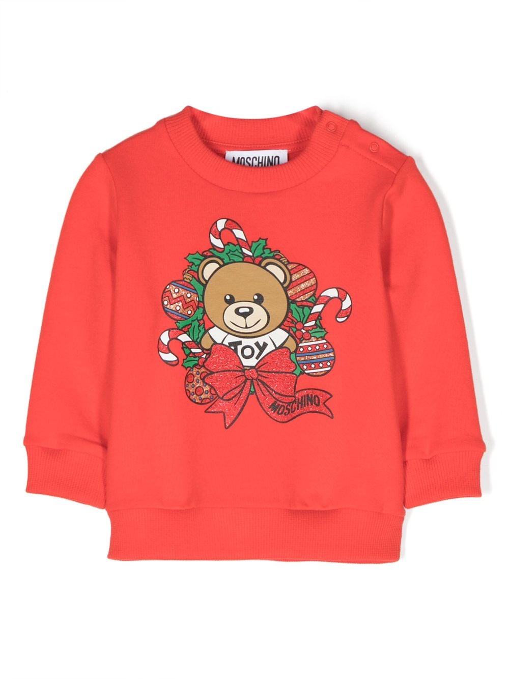Moschino Babies' Teddy Bear-print Sweatshirt In Red