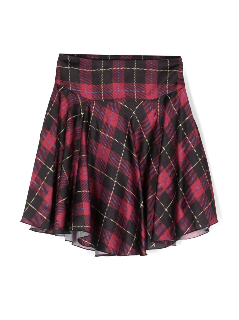 Lapin House Kids' Plaid-patterned Flared Skirt In Red