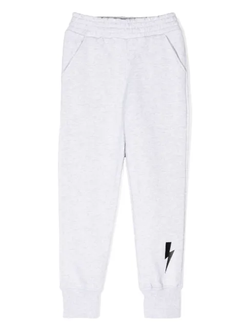 Neil Barrett Kids Thunderbolt-print cotton track pants