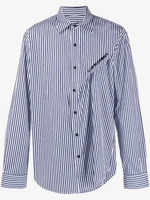 Y/Project chemise rayée à logo brodé