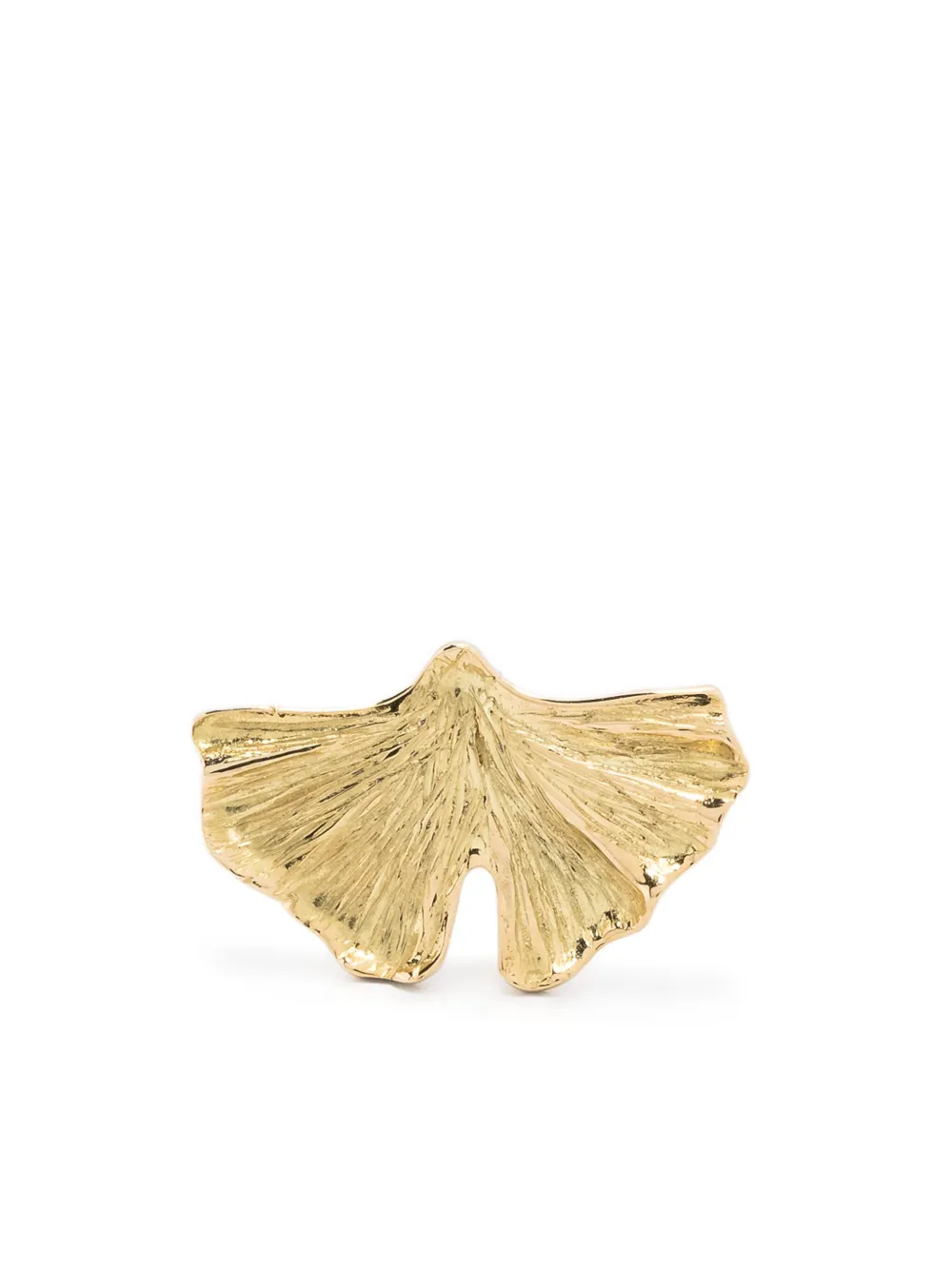 Aurelie Bidermann 18kt Yellow Gold Mini Ginkgo Single Earring In Gold
