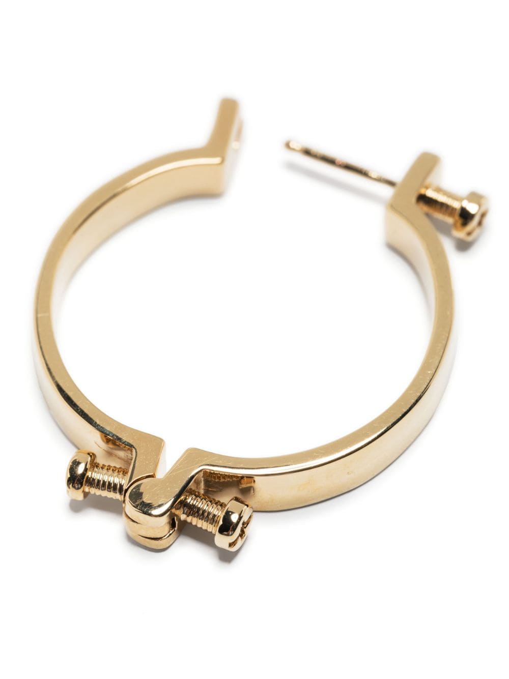 Shop Annelise Michelson Screw-motif Hoop Earrings In Gold