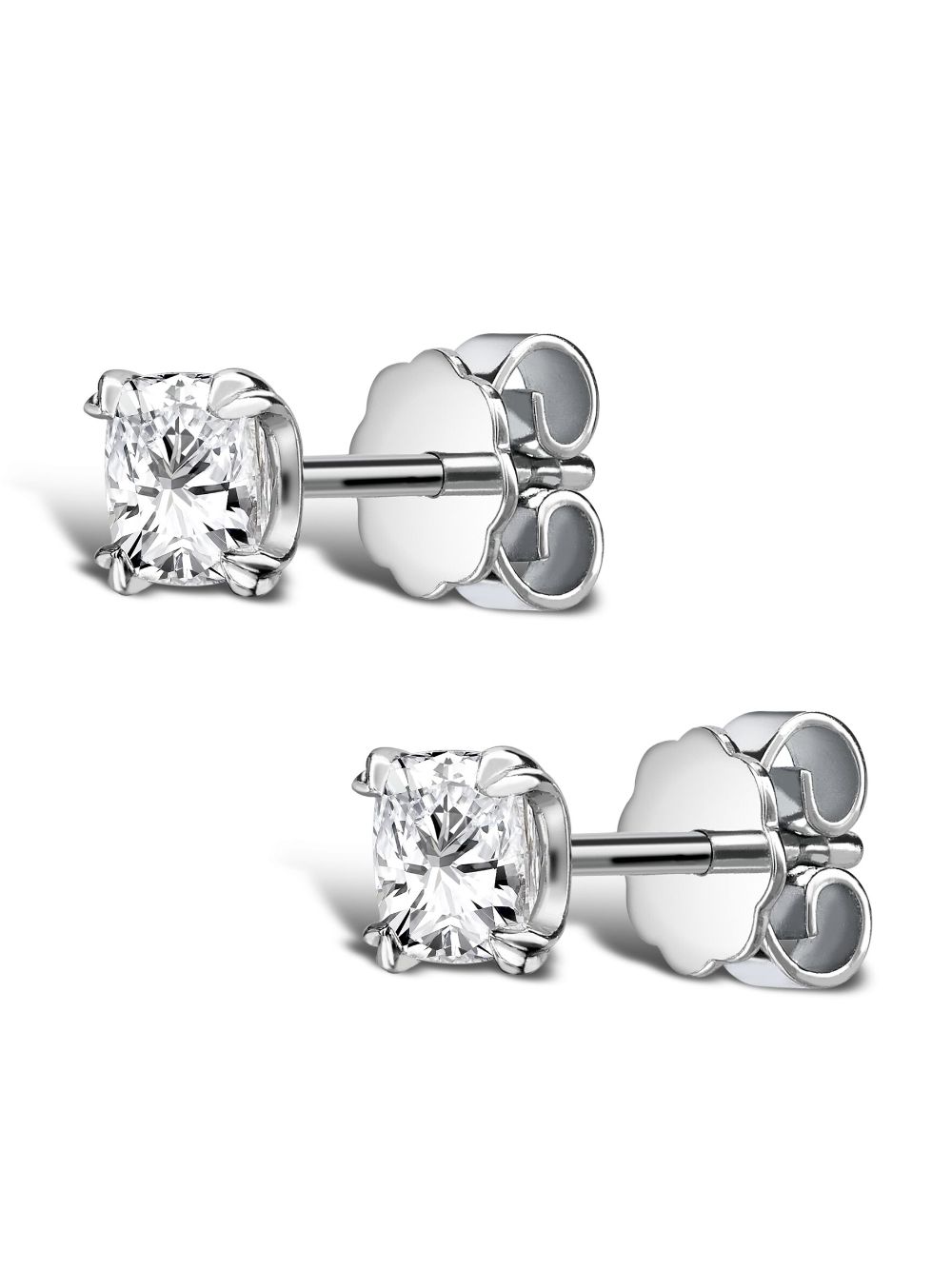 Shop Pragnell 18kt White Gold Windsor Diamond Stud Earrings In Silver