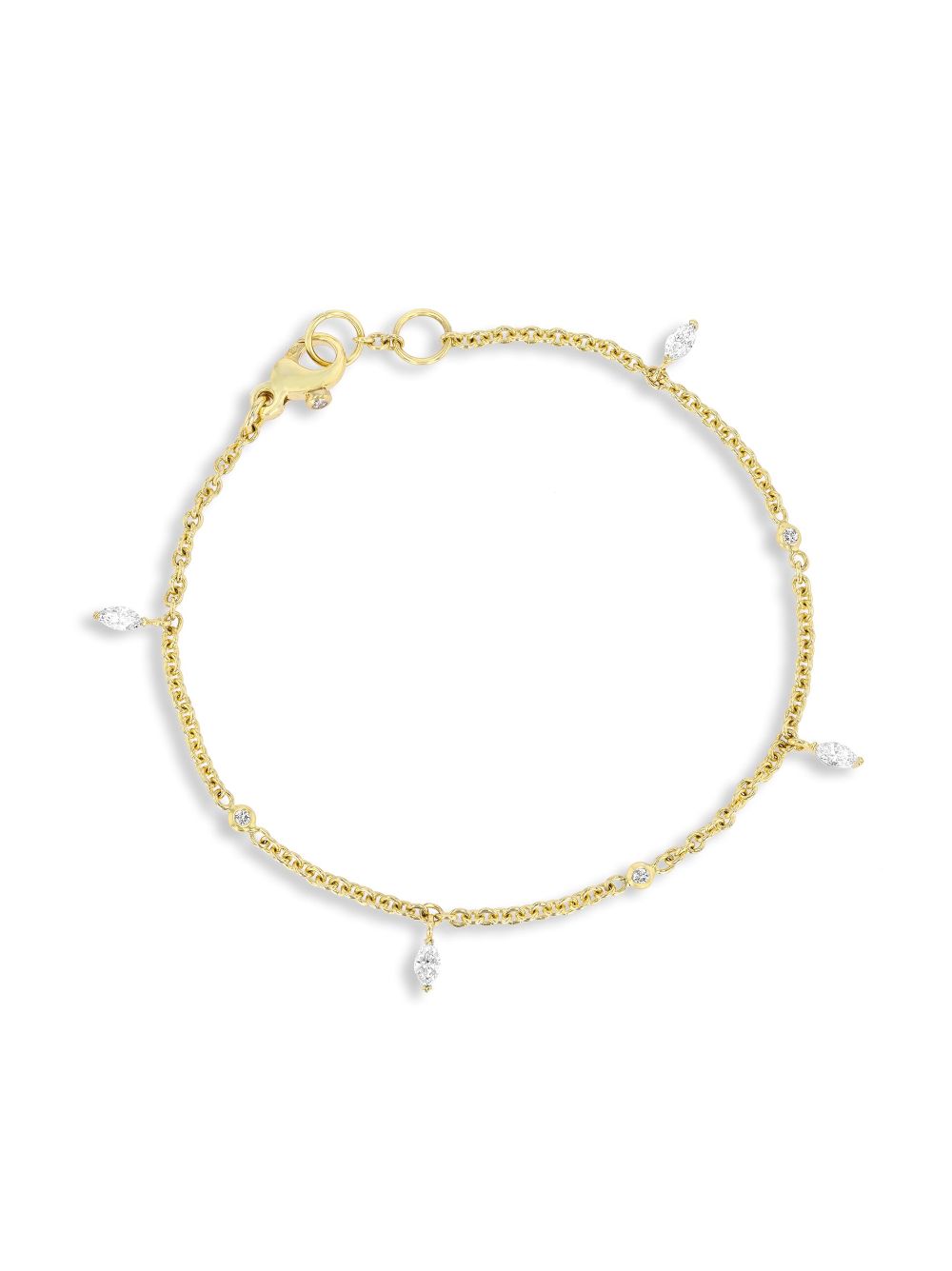Shop Pragnell 18kt Yellow Gold Sundance Diamond Charm Bracelet