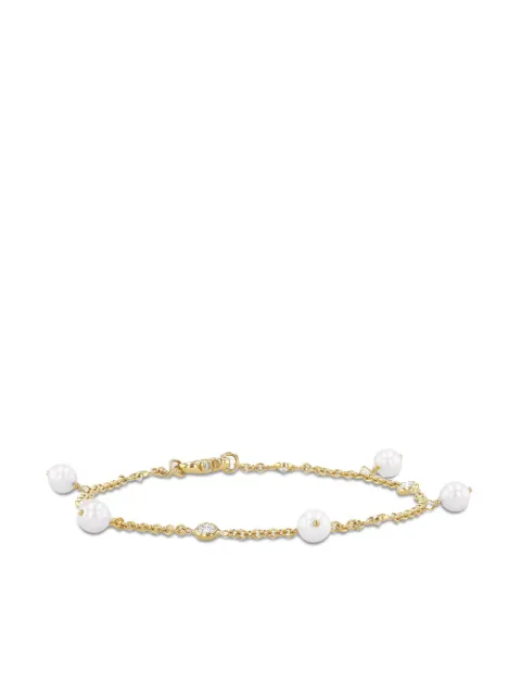 Pragnell 18kt yellow gold pearl and diamond bracelet