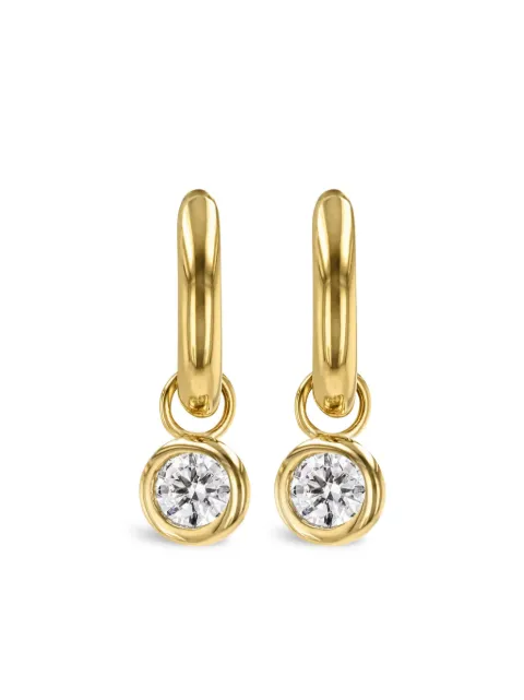 Pragnell 18kt yellow gold Sundance diamond hoop earrings