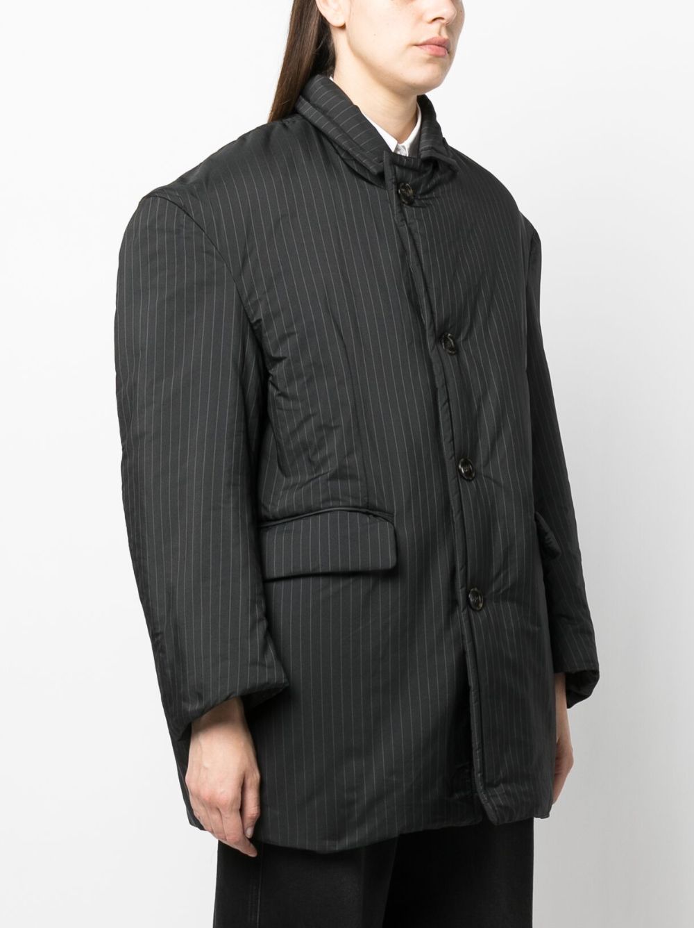 MM6 Maison Margiela pinstripe button-fastening jacket Women