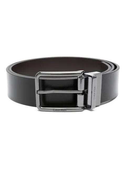 Calvin Klein two-buckles leather belt