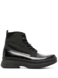 Calvin Klein lace-up leather boots - Black