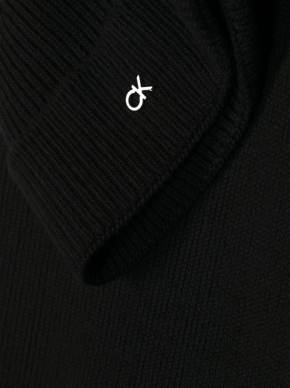 Calvin Klein Muts en sjaal met logopatch Zwart
