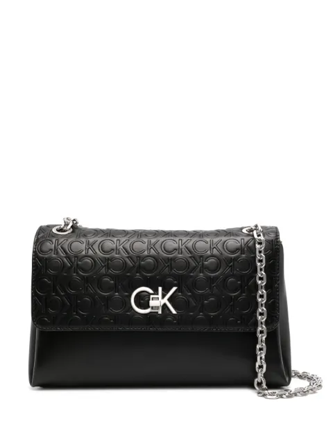 Calvin Klein Re-Lock embossed crossbody bag
