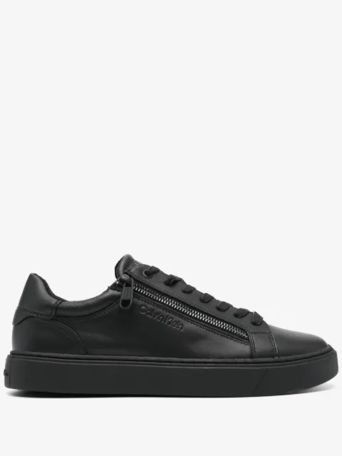 Calvin Klein logo-debossed leather sneakers