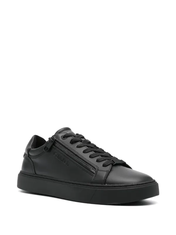 【新品】カルバンクライン スニーカー 29cm Carlla レザー 黒 Calvin Klein レザースニーカー | ブラック | FARFETCH JP