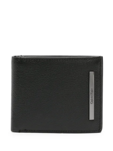 Calvin Klein logo-plaque bi-fold leather wallet