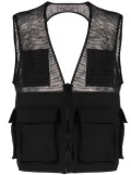 Givenchy zip-up cotton cargo gilet - Black