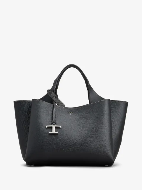 Tod's medium logo-plaque leather tote bag