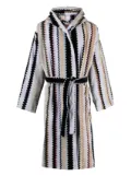 Missoni Home zigzag-print cotton bathrobe - Grey