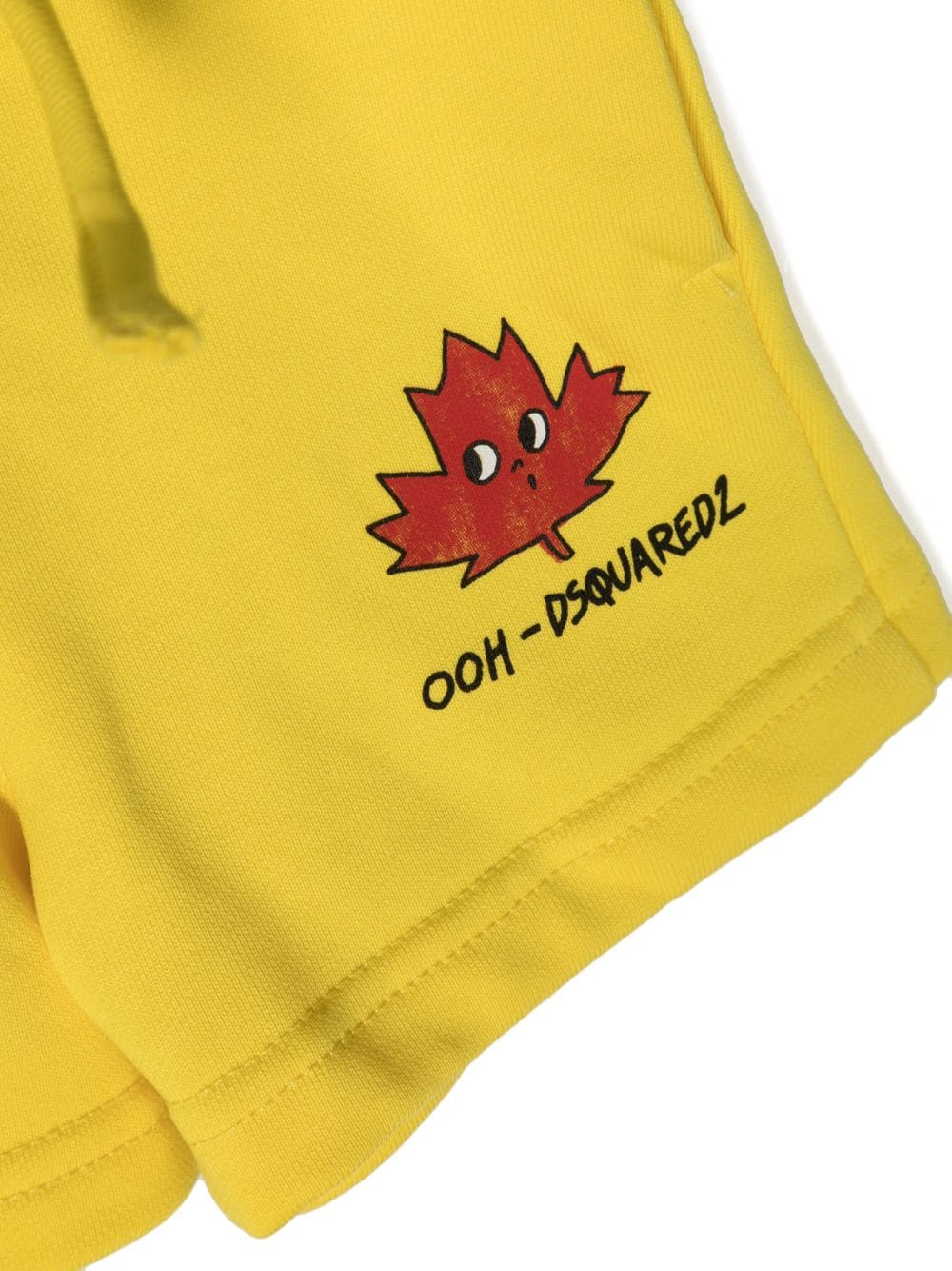 Shop Dsquared2 Logo-print Drawstring Cotton Shorts In Yellow