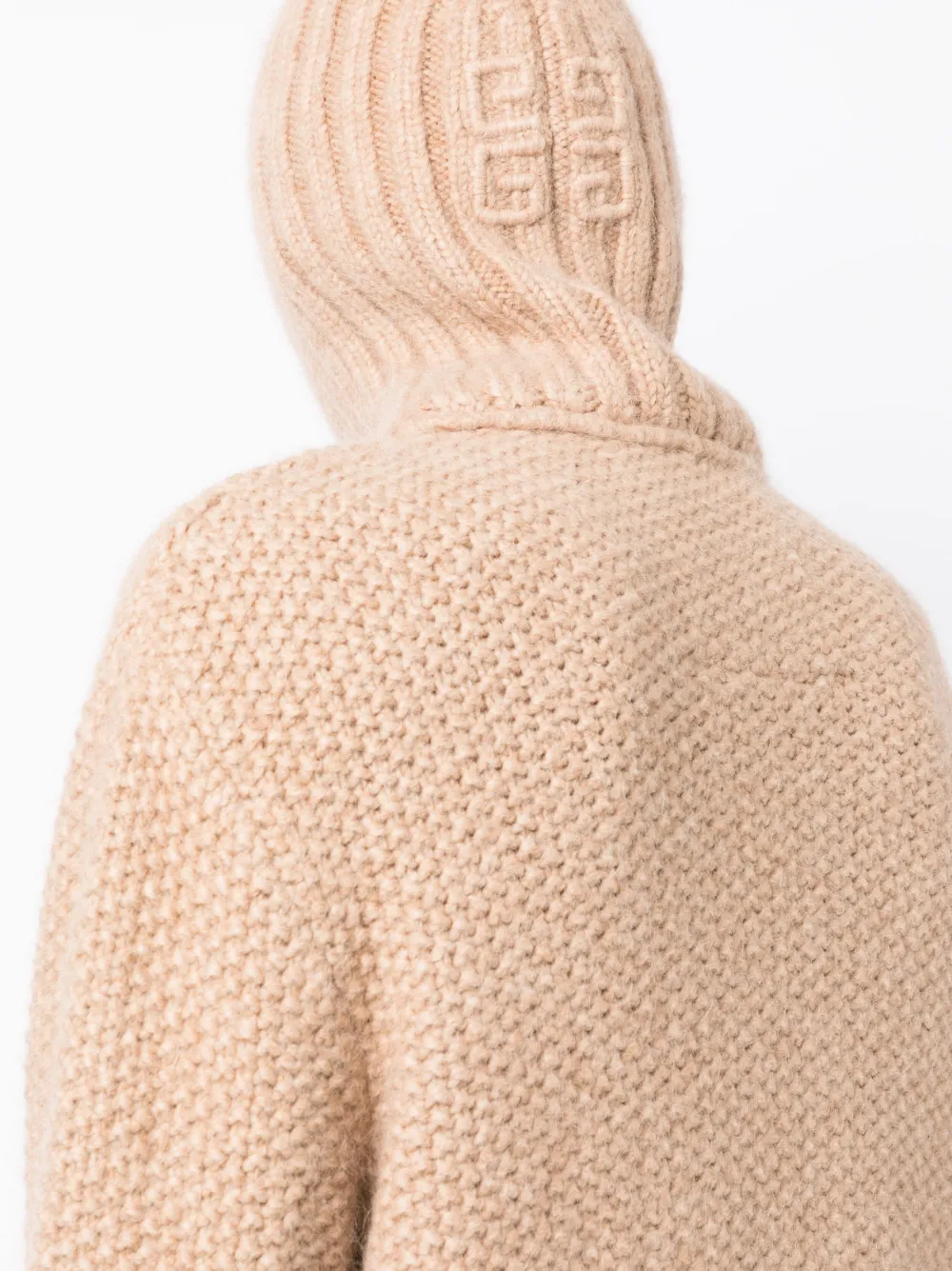 Shop Givenchy 4g Motif-embroidered Balaclava Jumper In Neutrals