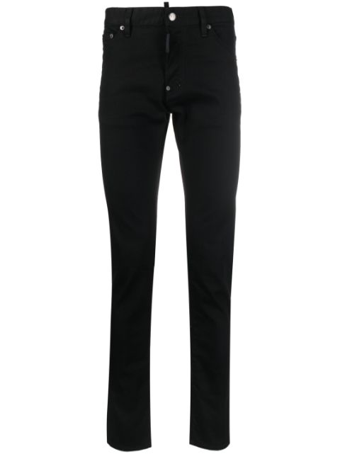 DSQUARED2 logo-patch slim-cut jeans Men