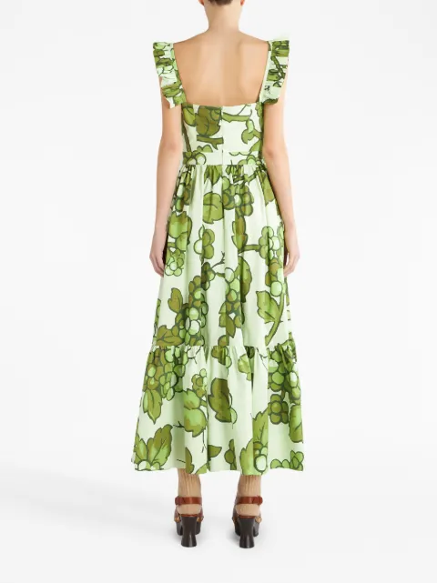 ETRO ruffled graphic-print dress 121365131 - 2