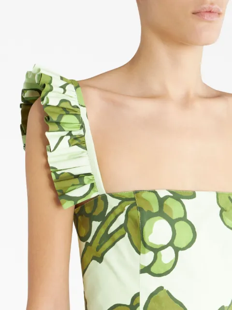 ETRO ruffled graphic-print dress 121365131 - 3