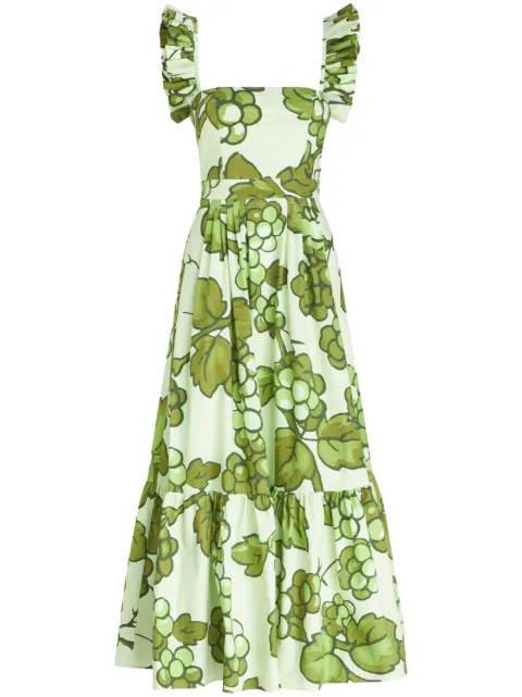 ETRO ruffled graphic-print dress 121365131 - 0