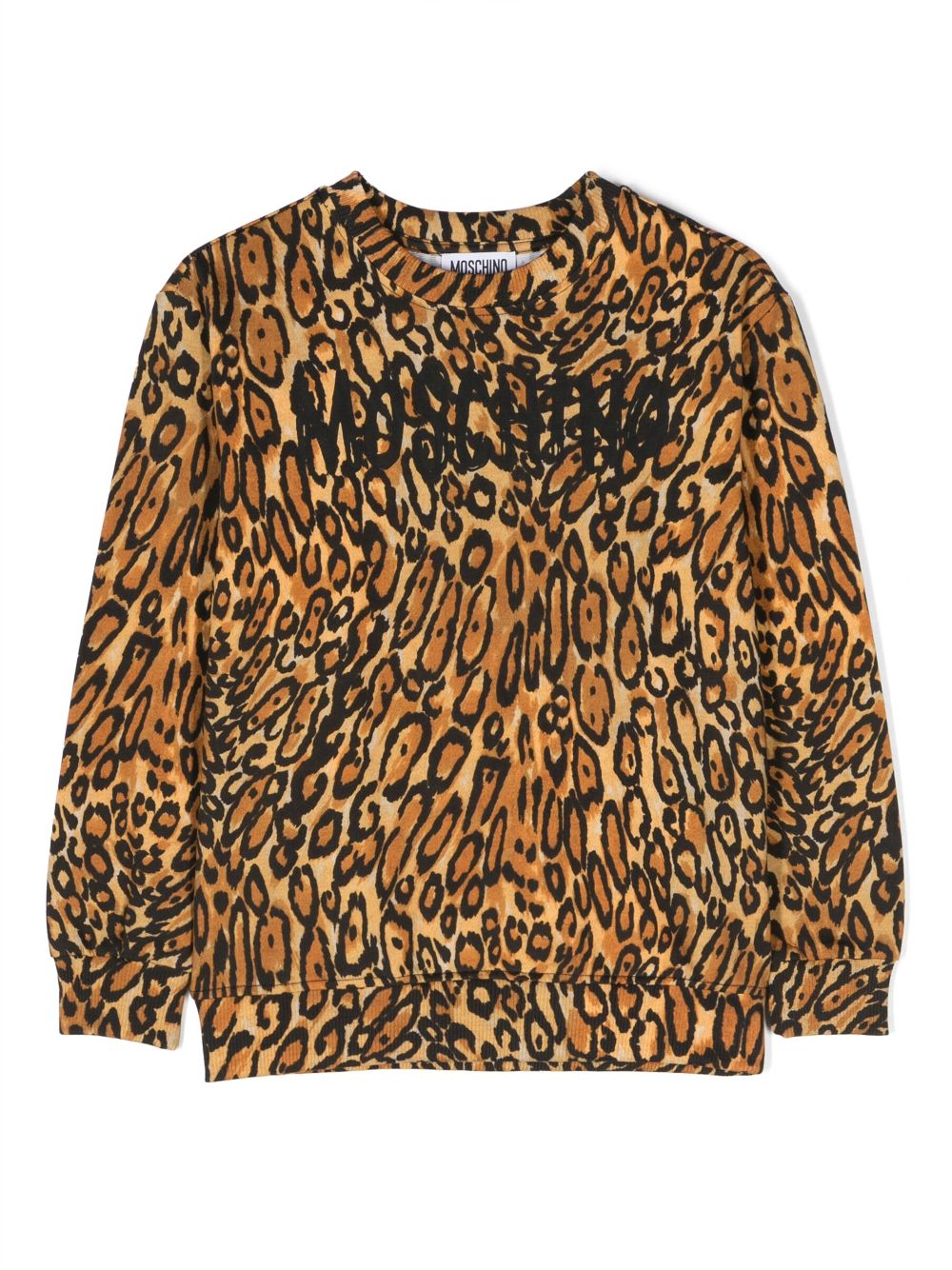 Moschino Kids logo-print long-sleeve sweatshirt - Brown