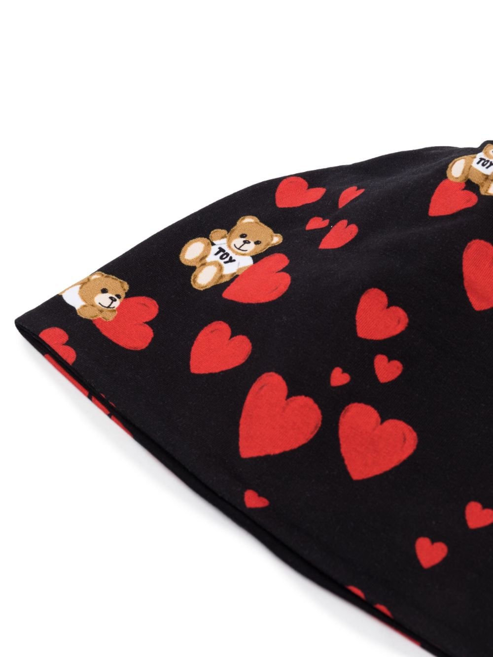 Image 2 of Moschino Kids teddy bear-print stretch-cotton beanie