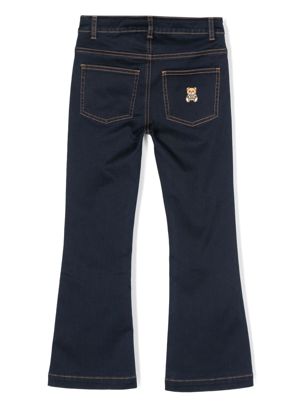 Shop Moschino Flared Jeans In Blue